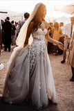 Robe de mariée chérie romantique robes de mariée bohème avec dentelle 3D WD497