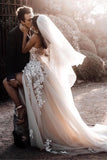 Romantic Sweetheart Wedding Dress Bohemio Bridal Gowns With 3D Lace WD497 - Pgmdress