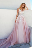 Romantic Tulle & Taffeta Scoop Neckline A-Line Wedding Dresses WD189 - Pgmdress