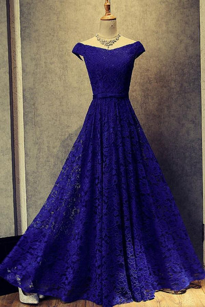 Royal Blue Floor Length Off Shoulder Prom Dresses Evening Dresses US2 / Royal Blue Royal Blue Floor Length Off Shoulder Prom Dresses Evening Dresses US2 / Royal Blue