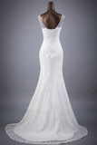 Scoop Neck Appliques Lace Trumpet/Mermaid Wedding Dress WD154 - Pgmdress