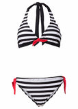 Sexy Bikinis Women Swimsuit Swimwear Halter Top Plaid Brazillian Bikini - Pgmdress