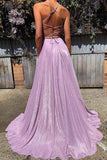 Sexy Deep V-neck Backless Prom Dresses Sparkle Long Prom Dresses PG990 - Pgmdress