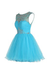 Short Homecoming Dress Scoop Tulle Prom Dress PG061 - Pgmdress