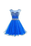 Short Tulle Beading Homecoming Dress Graduation Gown PG077