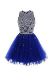 Short Tulle Beading Homecoming Dress Prom Gown  PG037