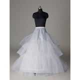 Silk Satin Wedding Petticoat Accessories White Floor Length LP004
