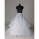 Silk Satin Wedding Petticoat Accessories White Floor Length LP004 - Pgmdress