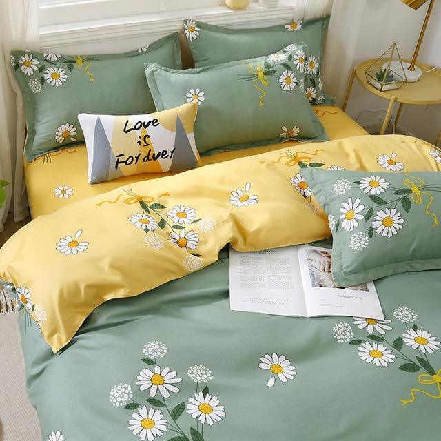 Simple Bedding Set With Pillowcase Duvet Cover Sets Bed Linen Sheet Si –  Pgmdress