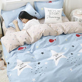 Simple Bedding Set With Pillowcase Duvet Cover Sets Bed Linen Sheet Single Double Queen King Size - Pgmdress