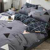 Simple Bedding Set With Pillowcase Duvet Cover Sets Bed Linen Sheet Single Double Queen King Size - Pgmdress