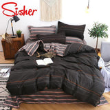 Simple Bedding Set With Pillowcase Duvet Cover Sets Bed Linen Sheet Single Double Queen King Size - Pgmdress