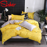 Simple Bedding Set With Pillowcase Duvet Cover Sets Bed Linen Sheet Single Double Queen King Size - Pgmdress