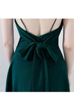 Simple Chic Dark Green Homecoming Dress V-neck with Straps PD094 - Pgmdress