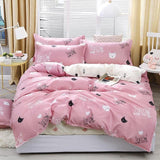 Simple Duvet Cover Set Nordic Bedding Set Heart Plaid Quilt Cover Bed Sheet King Size Single Double Queen Bed Linens - Pgmdress