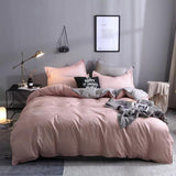 Simple Duvet Cover Set Nordic Bedding Set Heart Plaid Quilt Cover Bed Sheet King Size Single Double Queen Bed Linens - Pgmdress