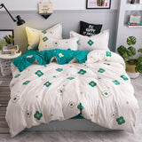 Simple Duvet Cover Set Nordic Bedding Set Heart Plaid Quilt Cover Bed Sheet King Size Single Double Queen Bed Linens - Pgmdress