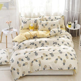 Simple Duvet Cover Set Nordic Bedding Set Heart Plaid Quilt Cover Bed Sheet King Size Single Double Queen Bed Linens - Pgmdress