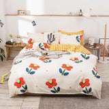 Simple Duvet Cover Set Nordic Bedding Set Heart Plaid Quilt Cover Bed Sheet King Size Single Double Queen Bed Linens - Pgmdress