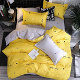 Simple Duvet Cover Set Nordic Bedding Set Heart Plaid Quilt Cover Bed Sheet King Size Single Double Queen Bed Linens