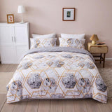 Simple Geometric Floral Duvet Cover Sets Bedding Set Single Double Queen Quilt Covers Nordic Bed Cover 150 No Bed Sheet - Pgmdress