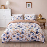 Simple Geometric Floral Duvet Cover Sets Bedding Set Single Double Queen Quilt Covers Nordic Bed Cover 150 No Bed Sheet - Pgmdress