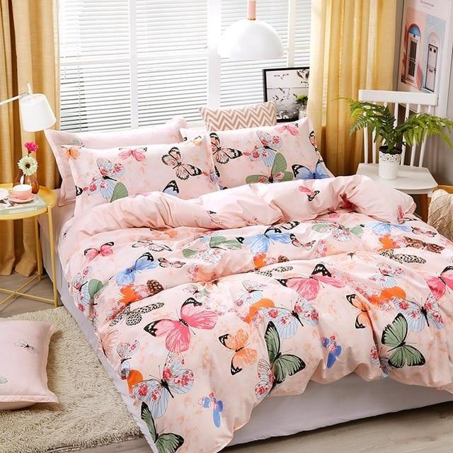 Simple Heart Duvet Cover Sets King Size Bedding Set Floral Star Quilt Cover No Bed Sheet Single Double Queen Nordic Bed Linens - Pgmdress