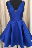 Simple Satin Short Prom Dress Lavender Homecoming Dress PD319 - Pgmdress