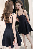 Simple Straps Sweetheart Red Satin Homecoming Dresses Party Dresses PD091 - Pgmdress