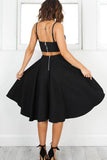 Simple Two Pieces Black Short Prom Dresses Homecoming Dresses PD110 - Pgmdress