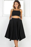 Simple Two Pieces Black Short Prom Dresses Homecoming Dresses PD110