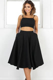 Simple Two Pieces Black Short Prom Dresses Homecoming Dresses PD110 - Pgmdress