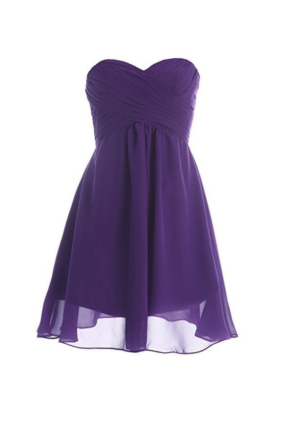Simply Chiffon Strapless Bridesmaid Dress Homecoming Dress PG039 - Pgmdress