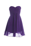 Simply Chiffon Strapless Bridesmaid Dress Homecoming Dress  PG039