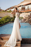 Sleeveless High Neck Backless Chiffon Prom Dresses Evening Dresses PG411 - Pgmdress