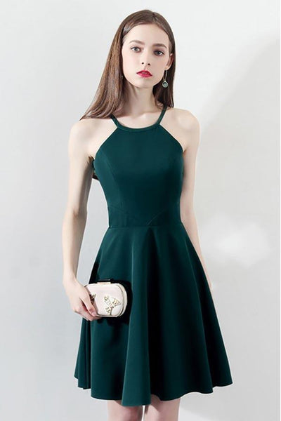 slim homecoming dresses Dark Green Aline Short Party Dress Halter US8 / Custom Color bohemian summer vacation Summer maxi lace dress: Find corset party dresses Size:US 7.5 | EU 40