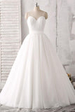 Spaghetti Straps Sweetheart Floor-length White Satin Wedding Dress WD143 - Pgmdress