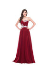 Strapless Long Evening Dress with Appliques Prom Dresses PG276 - Pgmdress