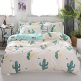 Stripe Leaf Duvet Cover Set Simple Nordic Bedding Set Quilt Cover Bed Sheet King Size Single Double Queen Bed Linens - Pgmdress