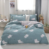 Stripe Leaf Duvet Cover Set Simple Nordic Bedding Set Quilt Cover Bed Sheet King Size Single Double Queen Bed Linens - Pgmdress