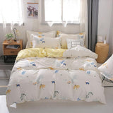 Stripe Leaf Duvet Cover Set Simple Nordic Bedding Set Quilt Cover Bed Sheet King Size Single Double Queen Bed Linens - Pgmdress