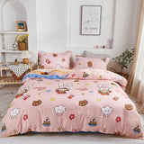 Stripe Leaf Duvet Cover Set Simple Nordic Bedding Set Quilt Cover Bed Sheet King Size Single Double Queen Bed Linens - Pgmdress