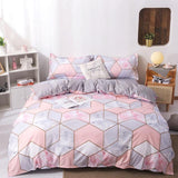 Stripe Leaf Duvet Cover Set Simple Nordic Bedding Set Quilt Cover Bed Sheet King Size Single Double Queen Bed Linens - Pgmdress