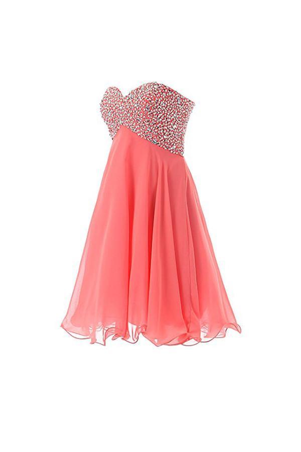 Sweetheart Beaded Prom Gown Short Homecoming Dress PG048 - Pgmdress