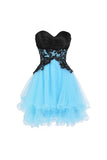 Sweetheart Bridesmaid Short Prom Homecoming Dresses PG047