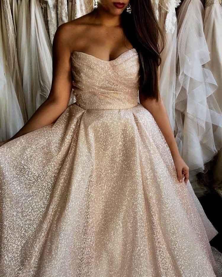 Sweetheart Long Sparkly Prom Dress Charming Evening Dress PSK038 - Pgmdress