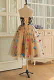 Sweetheart Neckline A Line Homecoming Dresses Butterflies Short Prom Dresses PD409 - Pgmdress