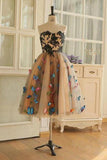 Sweetheart Neckline A Line Homecoming Dresses Butterflies Short Prom Dresses PD409 - Pgmdress