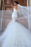 Sweetheart Neckline Memaid Wedding Dresses With Beading WD214 - Pgmdress