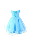 Sweetheart Organza Blue Homecoming Dresses Prom Dresses PG054 - Pgmdress